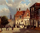 Willem Koekkoek Town Square painting
